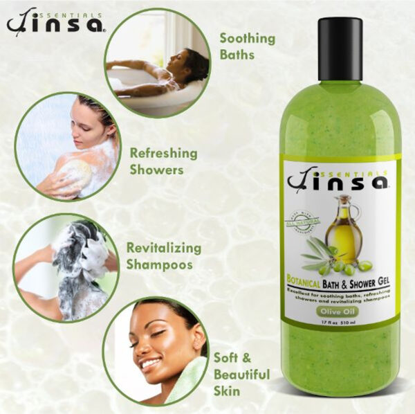 Olive Oil Botanical Bath & Shower Gel benefits